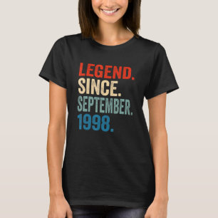 Camiseta Leyenda desde septiembre de 1998 24º cumpleaños 24