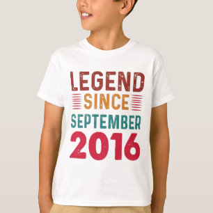 Camiseta Leyenda desde septiembre de 2016 Vintage Birthday
