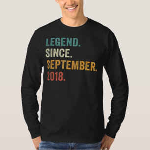 Camiseta Leyenda desde setiembre de 2018 4º cumpleaños 4 añ