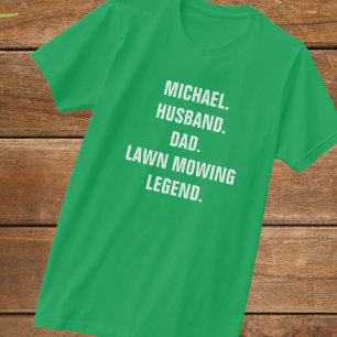 Camiseta Leyenda Divertida del Corte de Césped Personalizad