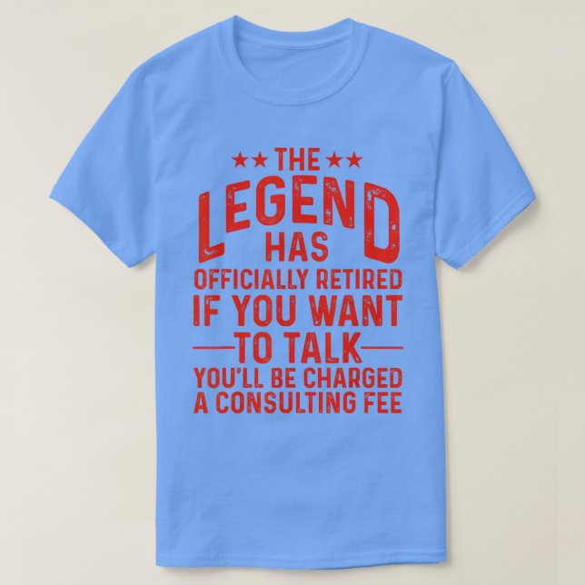 Camiseta Leyenda divertida ha retirado oficialmente el rega (Diseño del anverso)