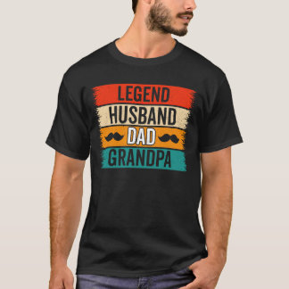 Camiseta Leyenda Esposo Papá Abuelo – Día del Padre Retro