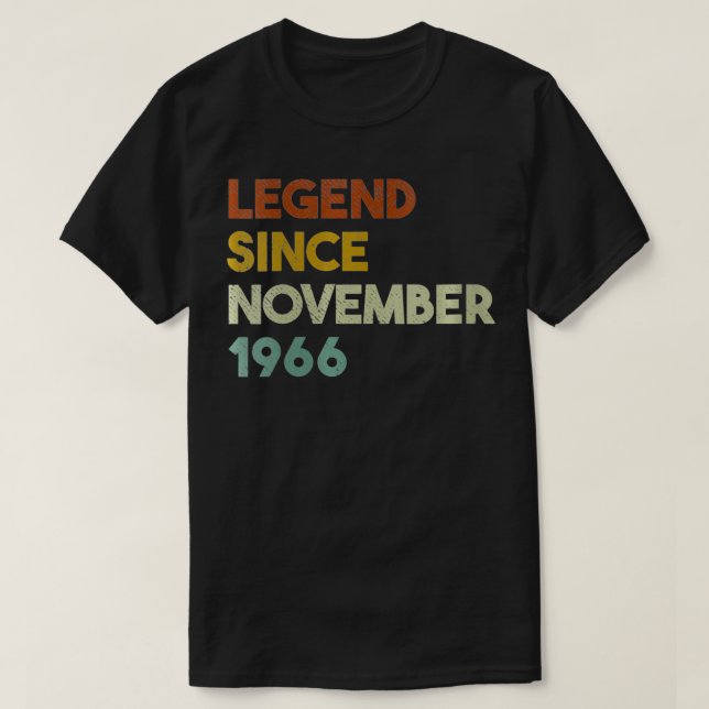 Camiseta Leyenda femenina desde noviembre de 1966 54º cumpl (Diseño del anverso)