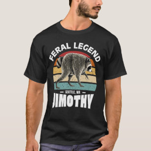 Camiseta Leyenda Feral Jimothy Retro Vintage Divertido Mapa