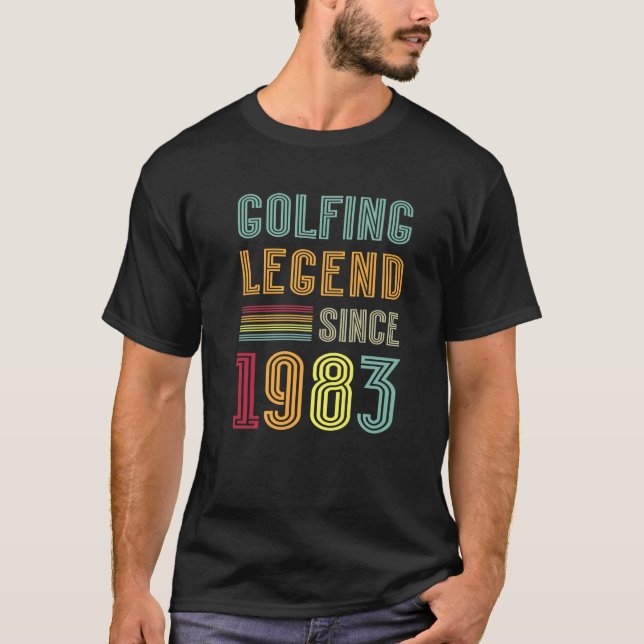Camiseta Leyenda Golfer 1983 40º Golf De Cumpleaños 40 Year (Anverso)