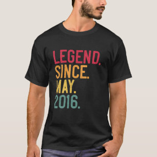 Camiseta Leyenda Infantil Desde Mayo De 2016 5º Cumpleaños 