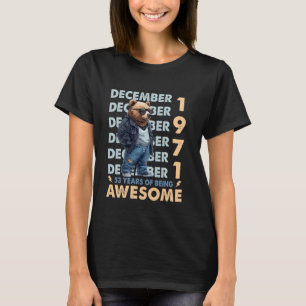 Camiseta Leyenda masculina Diciembre de 1971 53ᵉʳ Bear