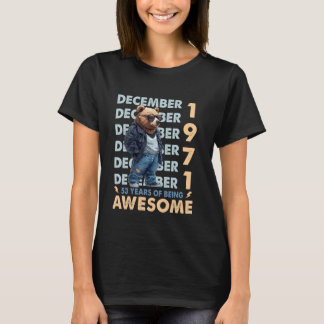 Camiseta Leyenda masculina Diciembre de 1971 53ᵉʳ Bear