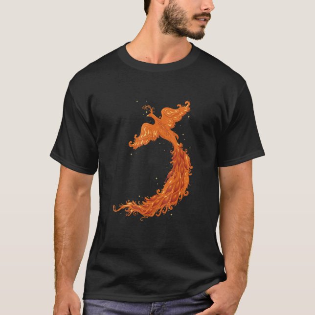 Camiseta Leyenda mítica Flying Phoenix Flames Mythólogo (Anverso)