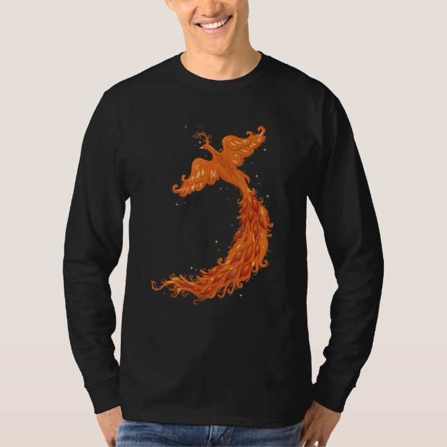 Camiseta Leyenda mítica Flying Phoenix Flames Mythólogo (Anverso)