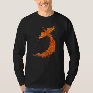 Camiseta Leyenda mítica Flying Phoenix Flames Mythólogo