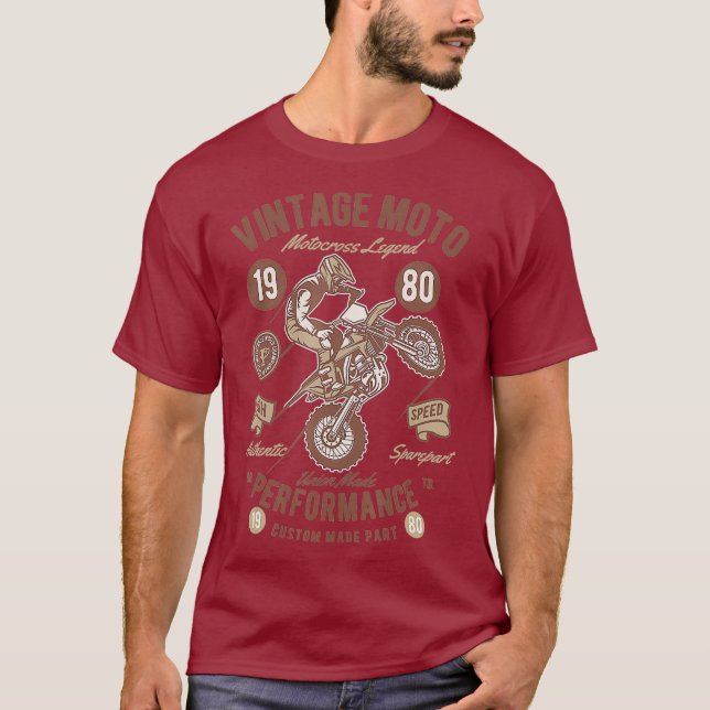 Camiseta Leyenda mototransversal vintage (Anverso)