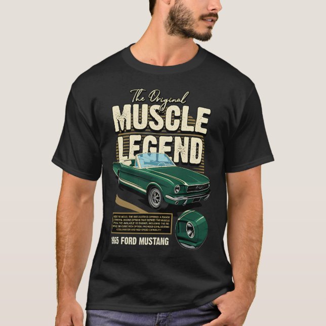 Camiseta Leyenda muscular Mustang 1965 (Anverso)