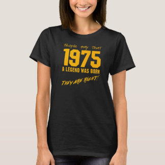 Camiseta Leyenda Nacida en 1975 Celebración de la Vintage d