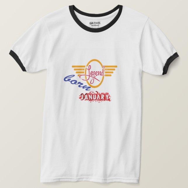 Camiseta Leyenda nacida en enero 🤟 (Anverso del diseño)