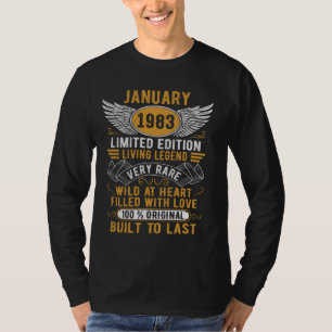 Camiseta Leyenda Nacida En Enero De 1983