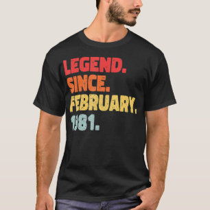 Camiseta Leyenda Nacida en febrero de 1981