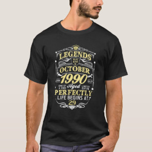 Camiseta Leyenda Nacida En OCTUBRE De 1990 29º Alegre Gif