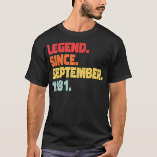 Camiseta Leyenda Nacida en septiembre de 1981