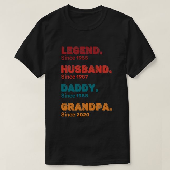 Camiseta Leyenda personalizado Esposo Papi Abuelo Personali (Diseño del anverso)