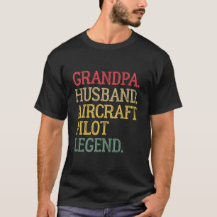 Camiseta Leyenda piloto de aviones para esposos de abuelo d