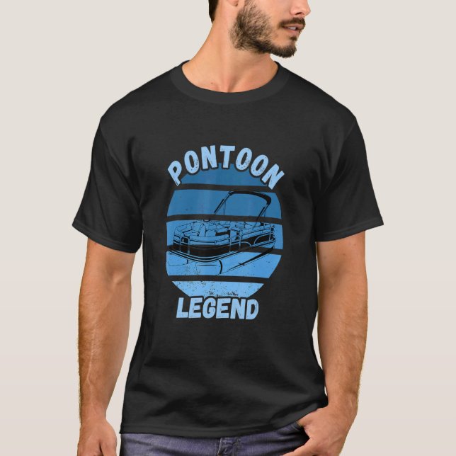 Camiseta Leyenda Pontoon Remo Vintage Water Pontooning Moto (Anverso)
