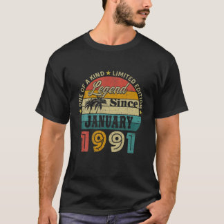 Camiseta Leyenda Retro De 31 Años De Edad Desde Janu