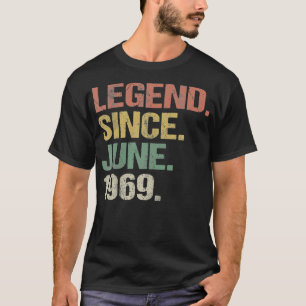 Camiseta Leyenda Retro De 52 Años Desde Junio De 1969 52º B