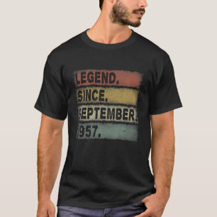 Camiseta Leyenda Septiembre 1957 64º Cumpleaños Retro Mens