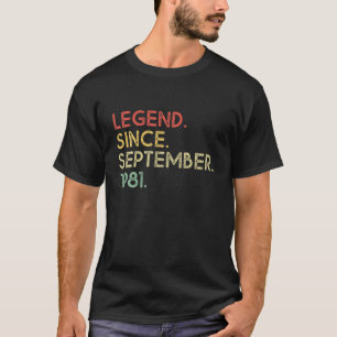 Camiseta Leyenda Septiembre De 1981 40ª Decoraciones De Cum
