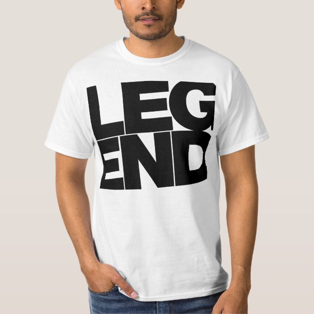 Camiseta Leyenda (texto negro) (Anverso)