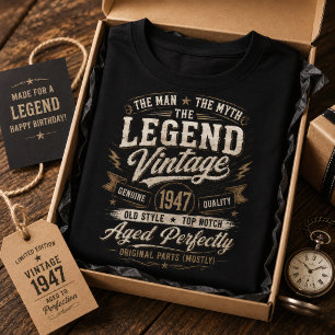 Camiseta Leyenda Vintage 1947 Envejecido Perfectamente 79 c
