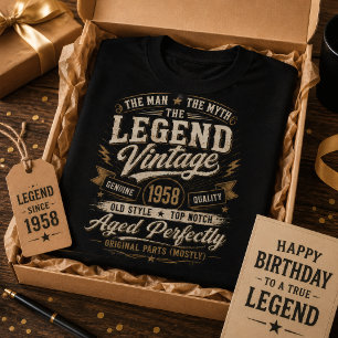 Camiseta Leyenda Vintage 1958 Envejecido Perfectamente 68 C