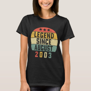 Camiseta Leyenda Vintage de 20 Años Desde agosto de 2003