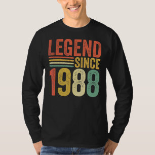 Camiseta Leyenda Vintage desde 1988 34º Birthday Retro Men