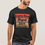 Camiseta Leyenda Vintage desde 2004 18th Birthday Tees<br><div class="desc">Leyenda Vintage desde 2004 18th Birthday Tees.</div>