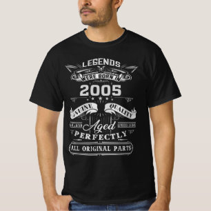 Camiseta Leyenda Vintage Nació En 2005, 2005 Feliz Nacimie