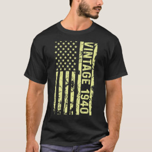 Camiseta Leyenda Vintage Us Flag Desde 1940 Para Hombres Mu