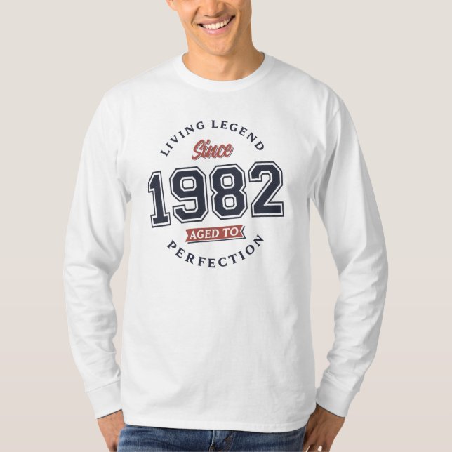 Camiseta Leyenda viva 1982 Envejecida a la perfección (Anverso)