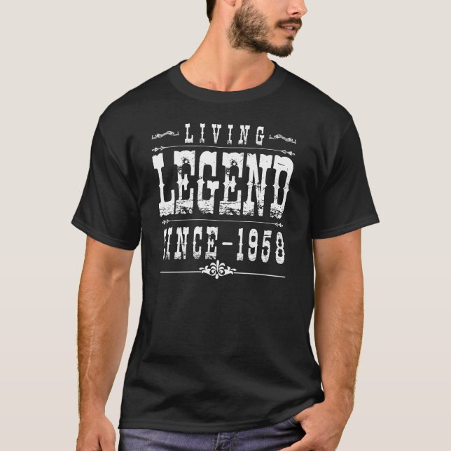 Camiseta Leyenda viva desde 1958 (Anverso)