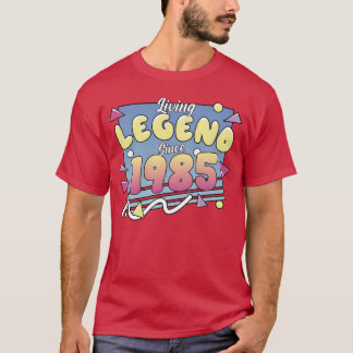 Camiseta Leyenda viva desde 1985 80 cumpleaños amigos