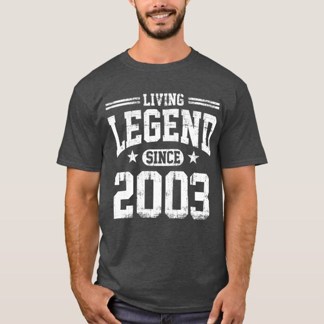 Camiseta Leyenda viva desde 2003 (Anverso)