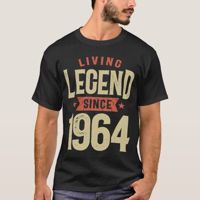 Camiseta Leyenda Viva desde los cumpleaños 1964 (Anverso)