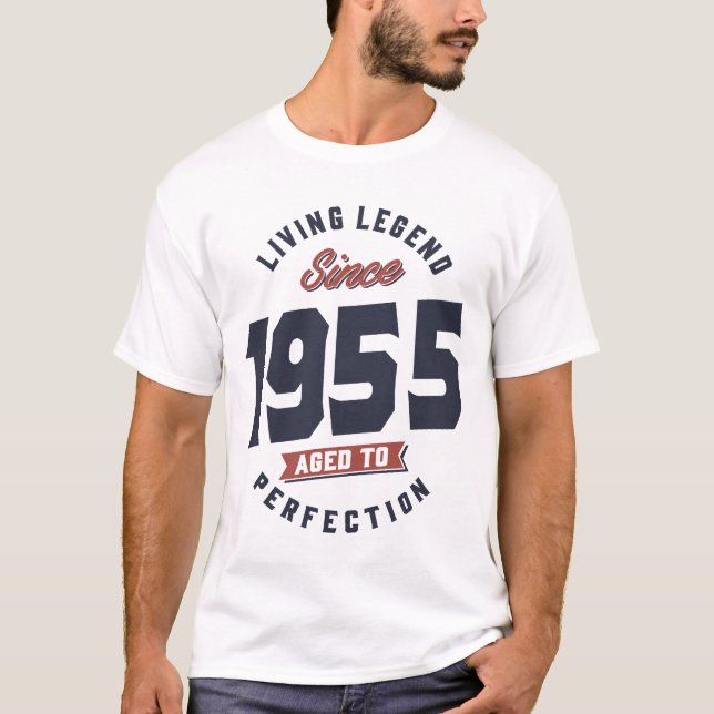 Camiseta Leyenda viva desde regalo de cumpleaños de 1955 (Anverso)
