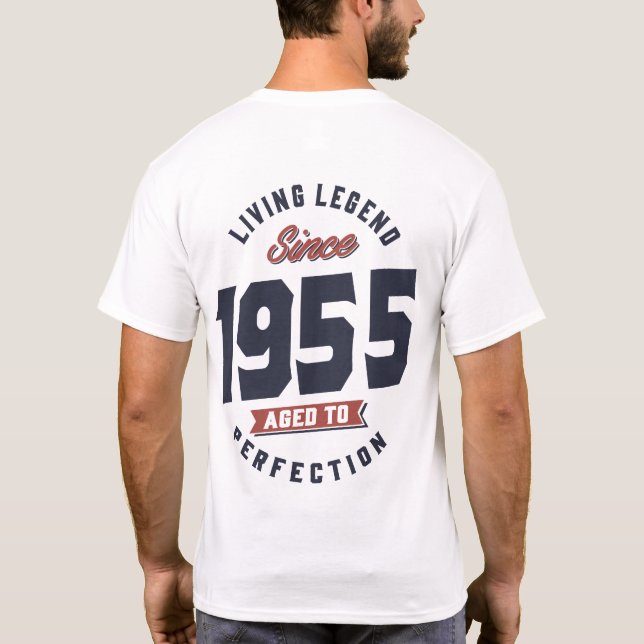 Camiseta Leyenda viva desde regalo de cumpleaños de 1955 (Reverso)