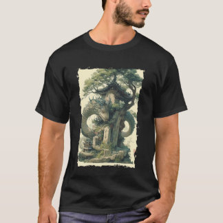 Camiseta Leyenda Yokai Dragón Japonés Tatuaje Mito