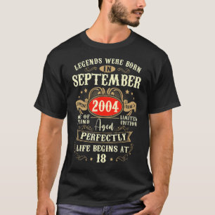 Camiseta Leyendas De 18 Años Nacidas En Septiembre