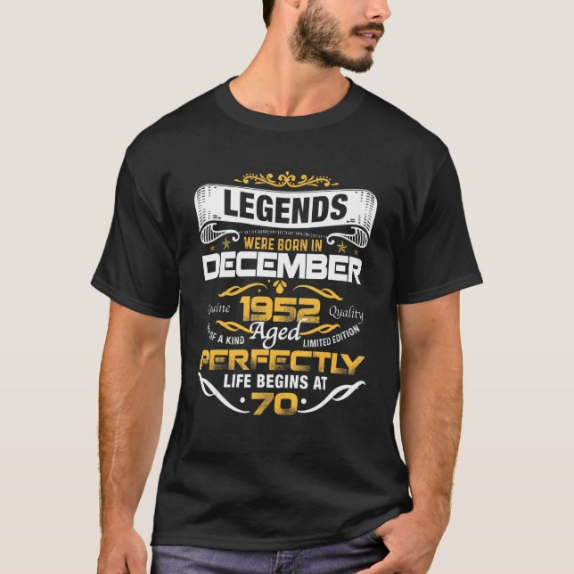 Camiseta Leyendas De 70 Años Nacidas En Diciembre De 1952 7 (Anverso)