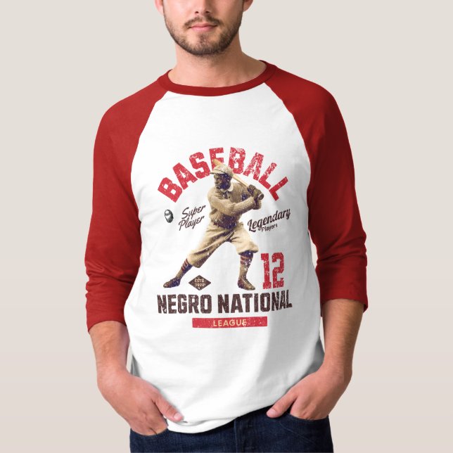 Camiseta Leyendas de béisbol Liga Nacional Negro, EST 1920 (Anverso)