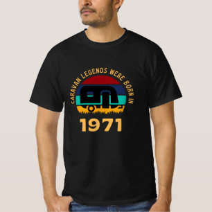 Camiseta Leyendas De Camping Nacidas En Caravana De 1971